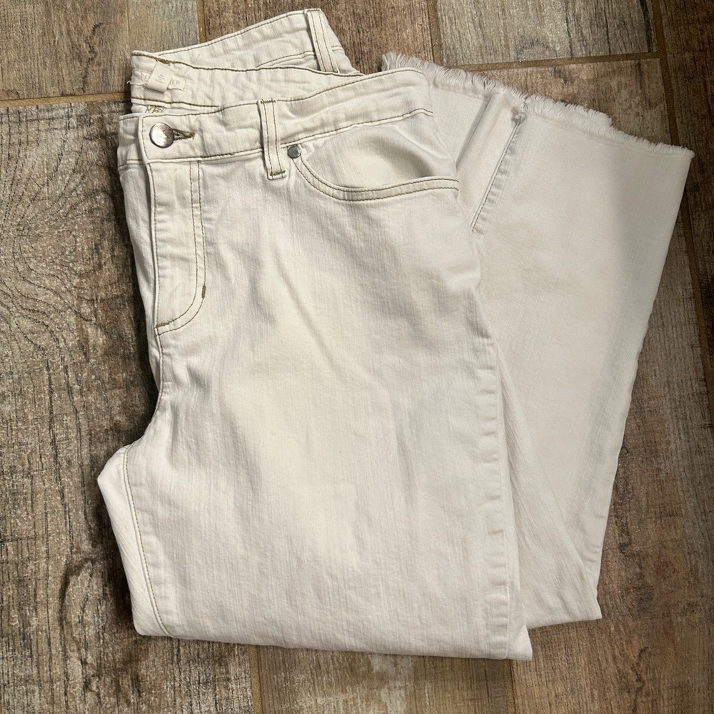 Eileen Fisher undyed organic cotton stretch denim. Size 12. - Picture 2 of 8